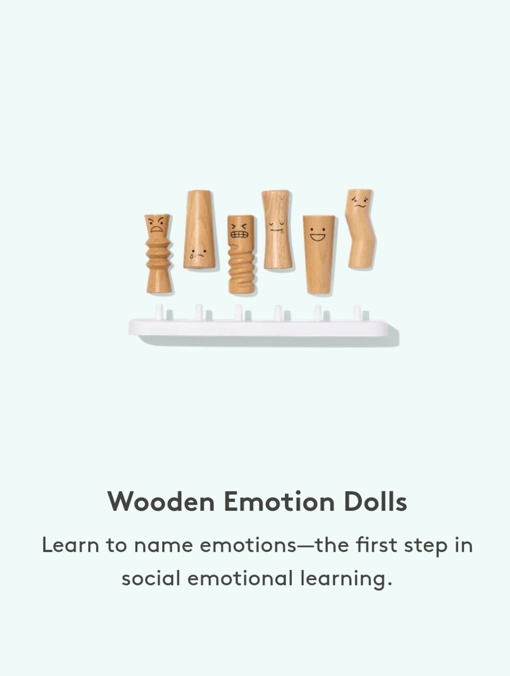 Lovevery The Observer Kit Wooden Emotion Dolls - Montessori SEL Feelings Set
